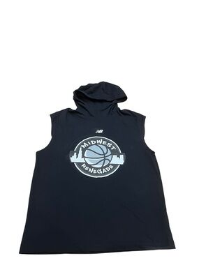 New Balance Black Sleeveless Hoodie with Midwest Renegade Graphic